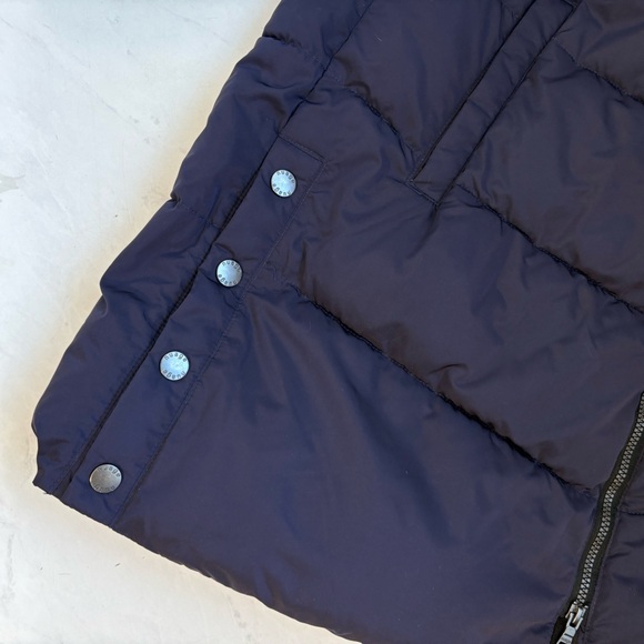 Nuage Size Large Navy Blue Hooded Parka Puffer Vest Outdoor Travel Hiking - Picture 6 of 7